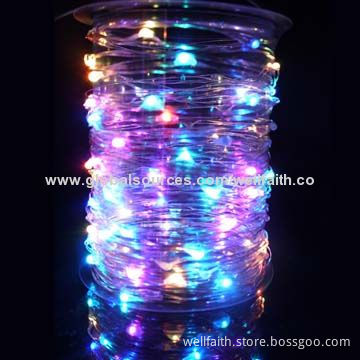 10m 100 LEDs Coiling Block String Light with Different Colors for Outdoor Decoration